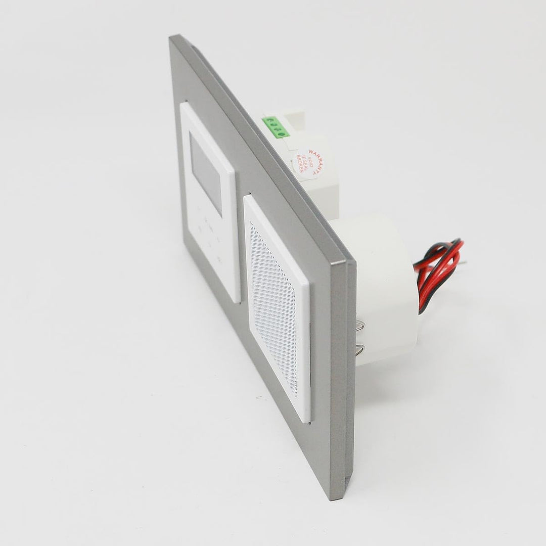 LOGIQ Unterputz Radio mit 2W RMS Lautsprecher, DAB+, UKW und Bluetooth, OLED-Display, Weck- und Slee