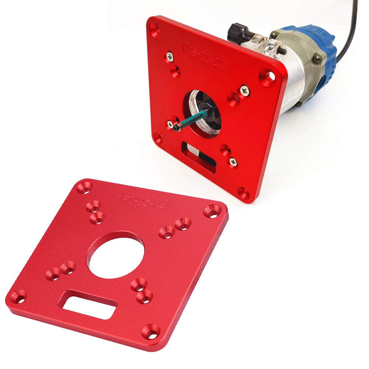 Trim Router Base Plate, Frästisch-Einsatzplatte, Aluminiumlegierung 6061, Anodische Oxidation, Gravu