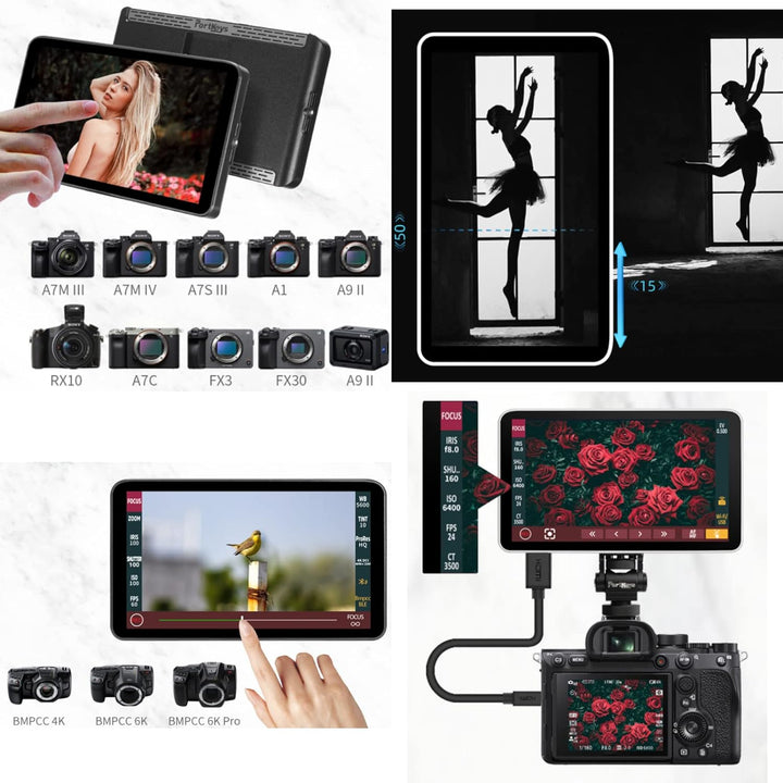 PortKeys LH7P Kameramonitor Wireless Control Kameramonitor 7" Hohe Helligkeit 4K 3D LUT Ausgang 1920