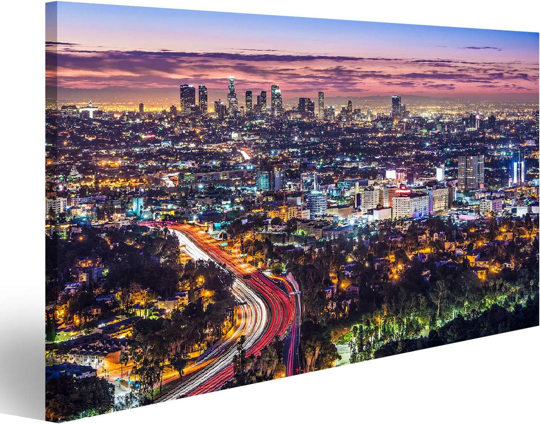 islandburner Bild auf Leinwand Los Angeles Kalifornien Usa Am Frühen Morgen Die Innenstadt Stadtbild