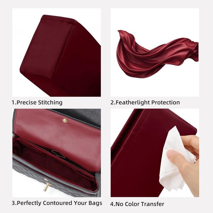 DGAZ Taschen Organizer für Chanel CF Classic Flap, Seide Handtaschenorganisator Damen, Leicht handta