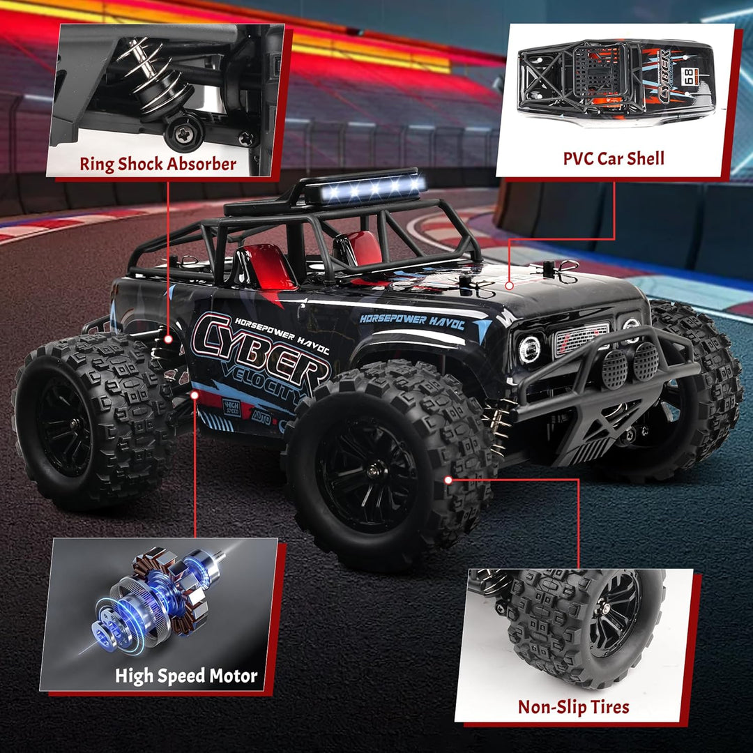 Ferngesteuertes Auto - 1:18 Scales High Speed 40KM/H RC Auto 4WD Offroad-RC-Truck 2 Batterien 2.4GHz