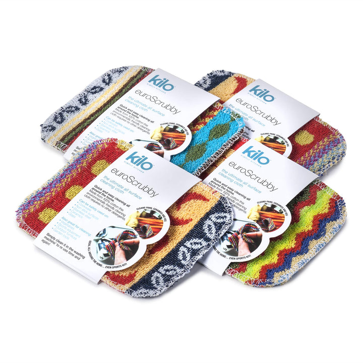 Kilo Nicht-kratzender Reiniger, Mehrfarbig, 17x13cm Set of 4, 17x13cm Set of 4