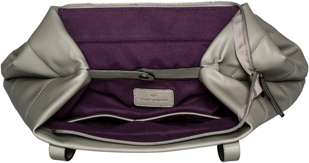 Tom Tailor and Denim Tom Tailor Bags Damen Miri Quilted Shopper, 42x20x28 Mid Grey, Mid Grey