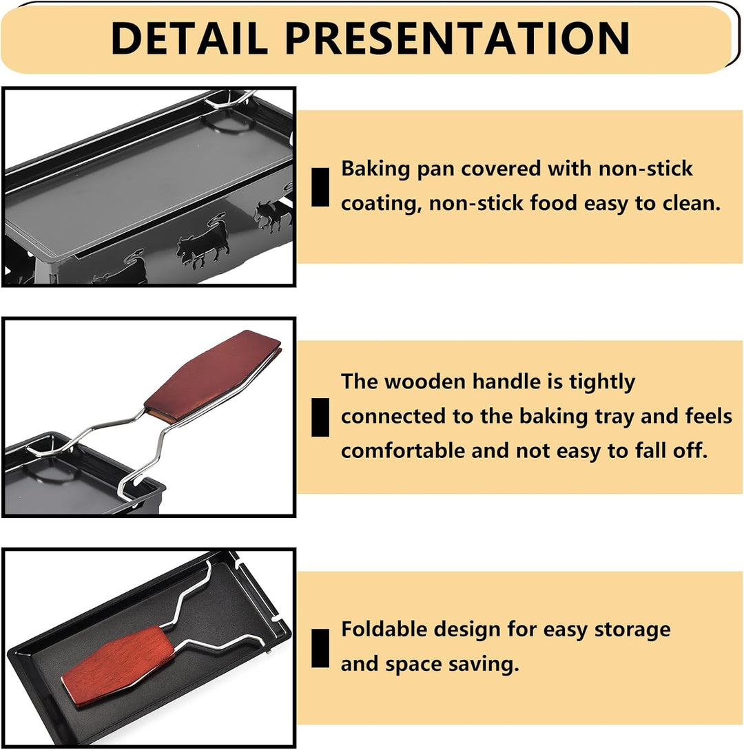 Tragbare Mini Käse Raclette Set, Tragbare Raclette, Antihaft Käse Griller Set, mit Praktischem Spach