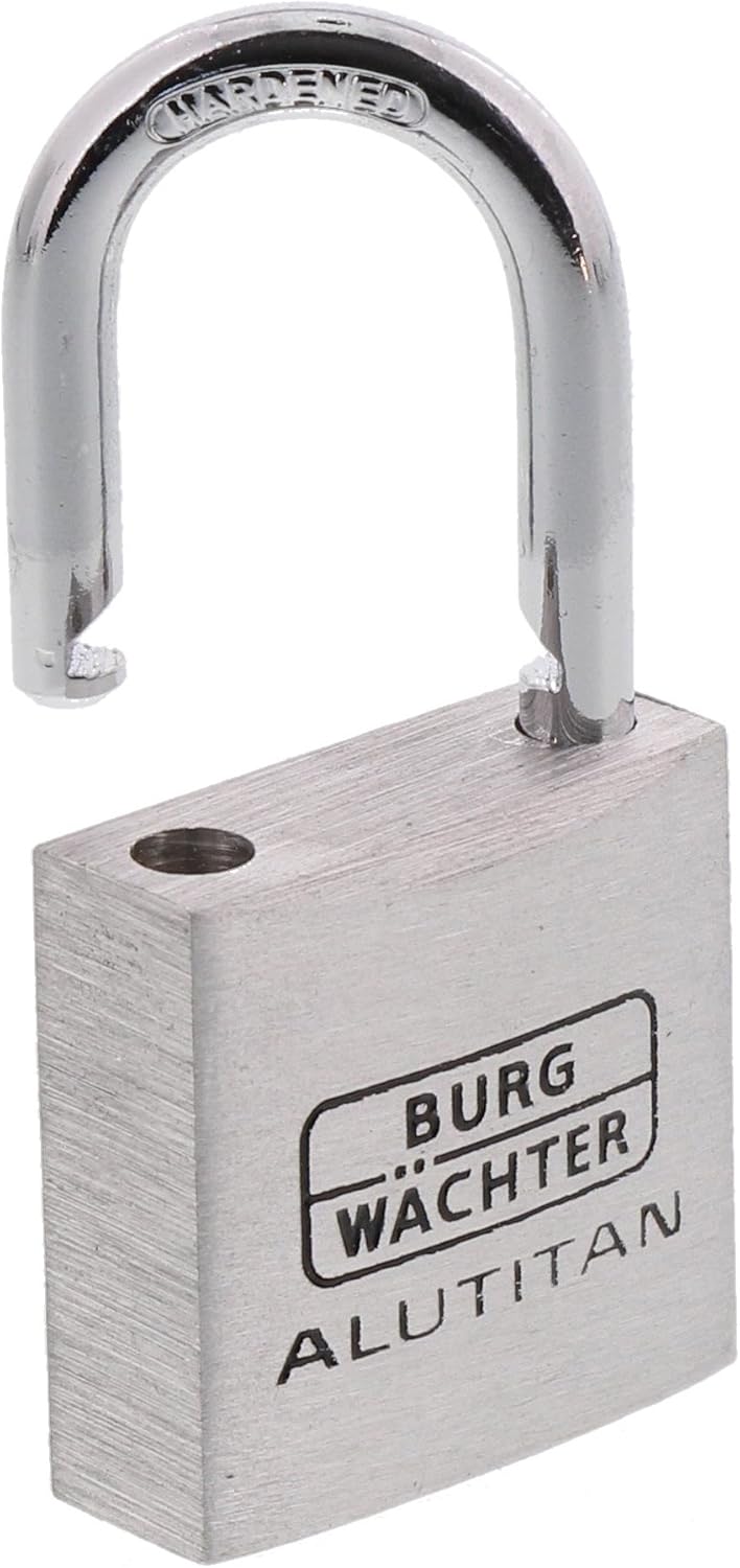 Burg-Wächter Vorhangschloss, Vorhängeschloss mit Schlüssel, Duo Set, 5,0 mm Bügelstärke, massives Al