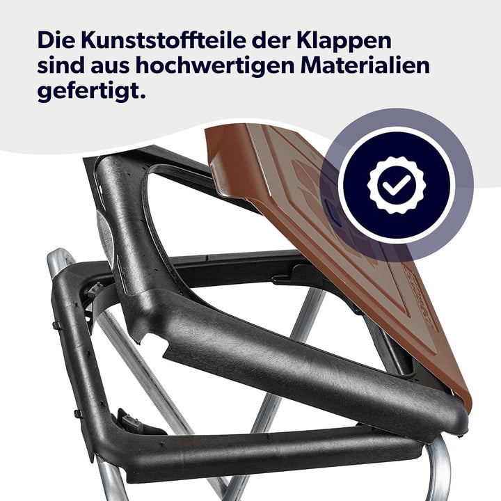 KADAX Ständer für Mülltrennung, Stabiler Müllsackhalter mit Kunststoffdeckel, Müllsackständer, Abfal