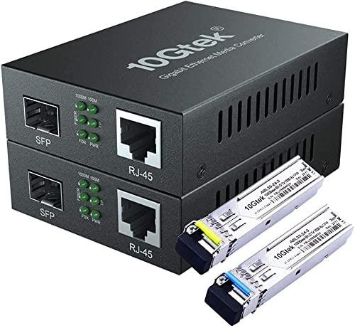 a Pair of 1.25G Bidi Media Converter(kit #9), SFP Slot, with a Pair Bidi SFP transceivers, SMF, 3-km