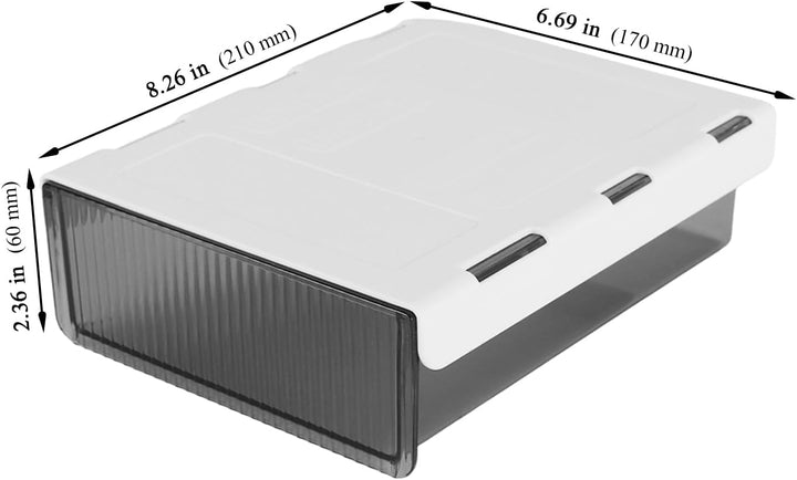 MUKSEUT 3 Stück Selbstklebende Schublade Unter Schreibtisch, 21x17x6cm Versteckte Unterbau Schublade