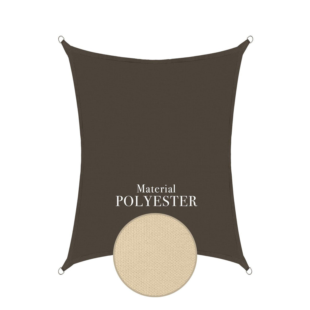 Sonnensegel wasserdicht Polyester 3x4m rechteckig Sonnenschutz - anthrazit Anthrazit 3x4m rechteckig