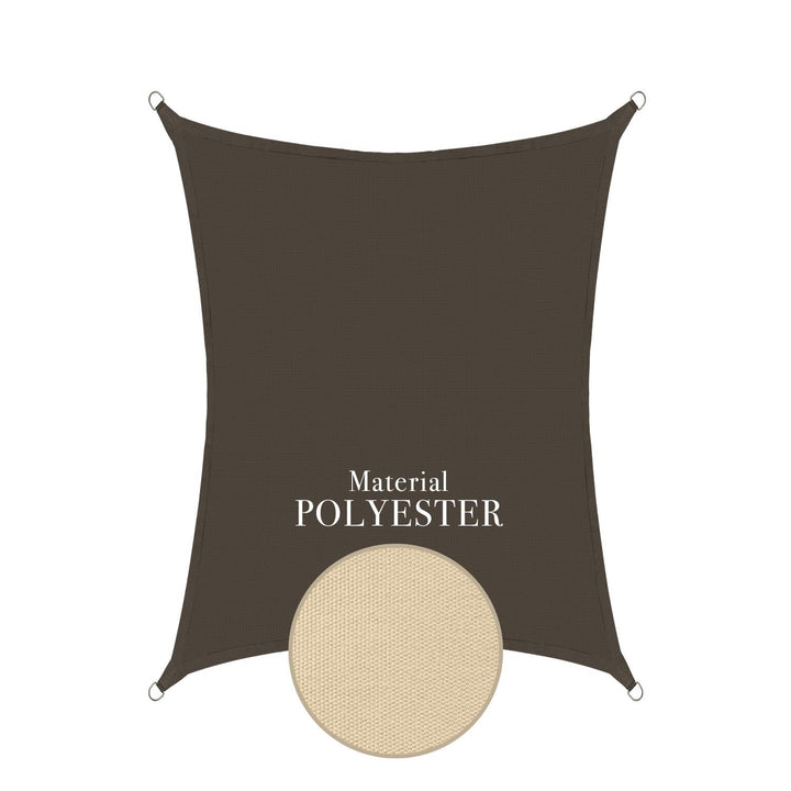 Sonnensegel wasserdicht Polyester 3x4m rechteckig Sonnenschutz - anthrazit Anthrazit 3x4m rechteckig