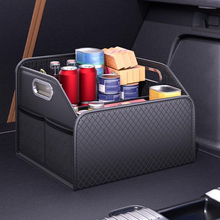Kofferraum-Organizer aus Leder, faltbare Kofferraum-Aufbewahrungsbox für SUVs, Auto-Kofferraum-Organ