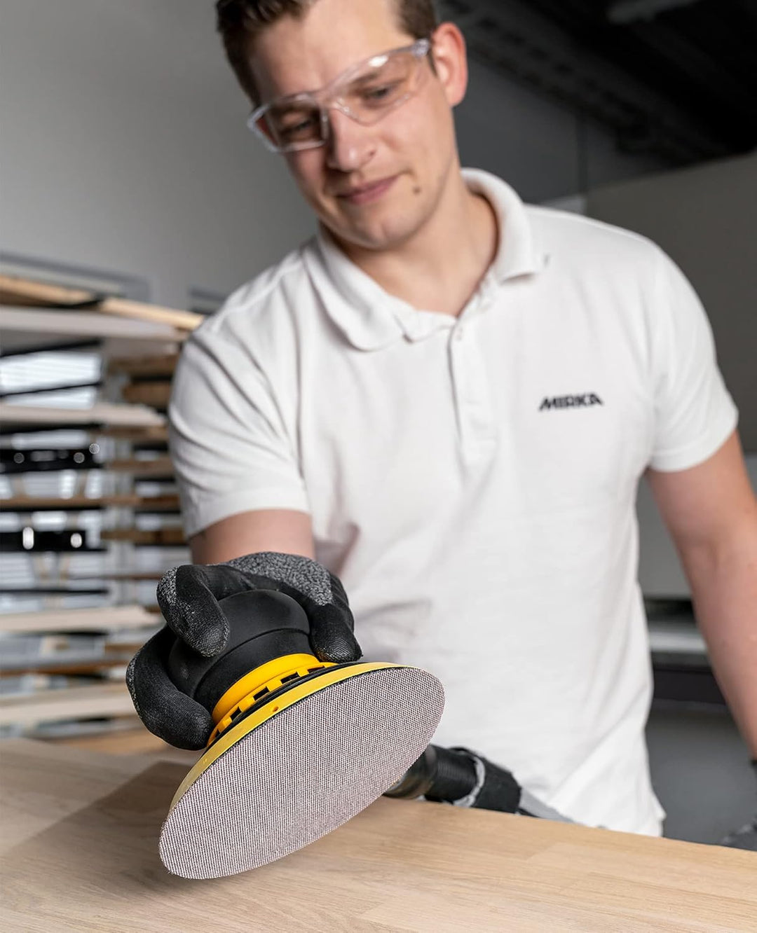 Mirka Abranet Netz-Schleifscheiben Ø 150 mm Klett / Korn P240 / 50 Stk / zum Schleifen von Holz, Spa