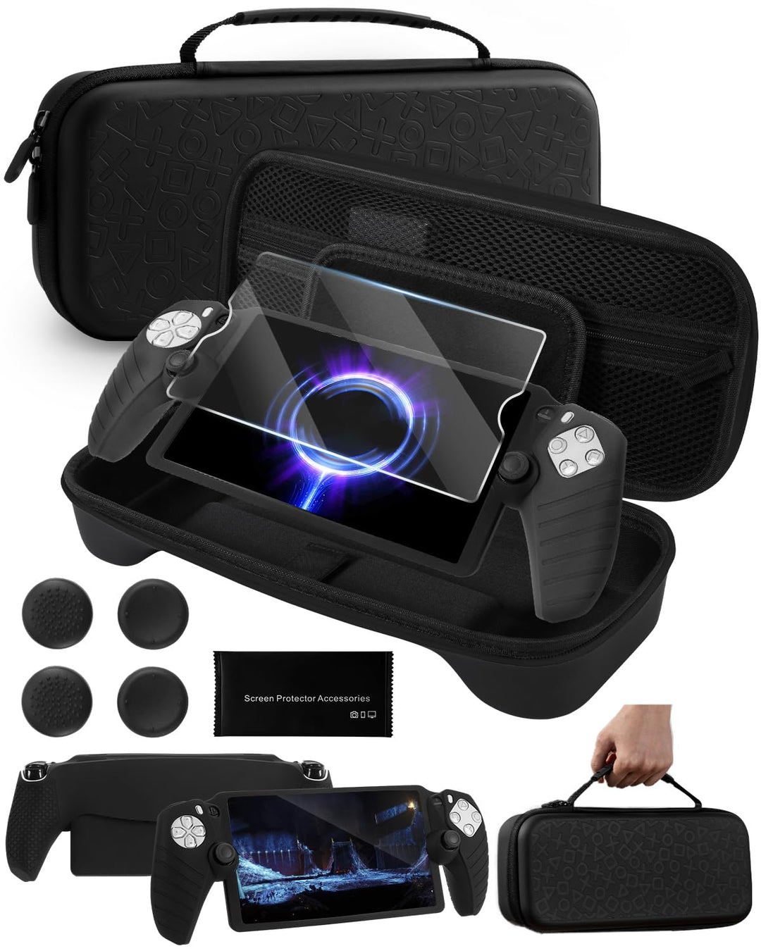 PALPOW Zubehör für PlayStation Portal Tasche Kompatibel mit PS Portal Zubehör Set, Tasche Case Hülle