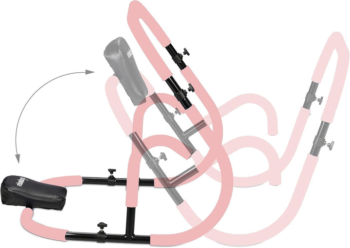 Relaxdays Bauchtrainer AB Roller, Bauchmuskeltrainer, faltbar, HxBxT: 66 x 70 x 70 cm, Sixpack Fitne