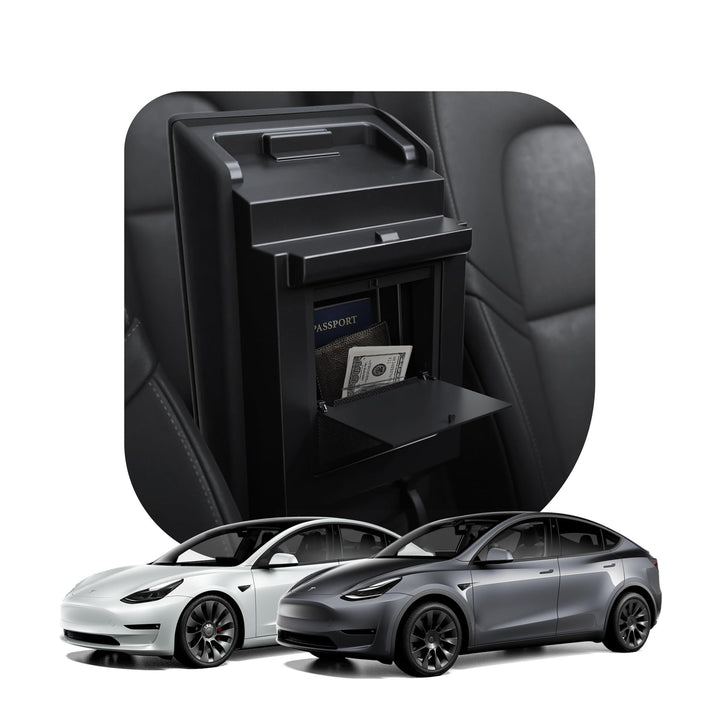 Spigen Tesla Model Y (~2024) und Model 3 (2021-2023) One-Touch Versteckte Aufbewahrungsbox (Carbon E