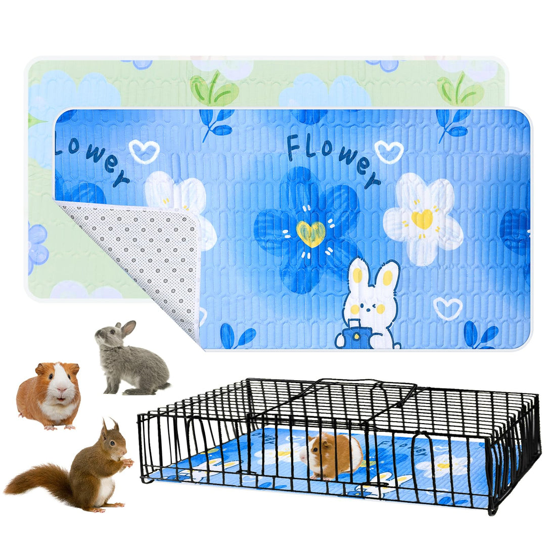 2 wiederverwendbare, waschbare und wasserdichte Käfigeinlagen für Meerschweinchen, für kleine Tiere,