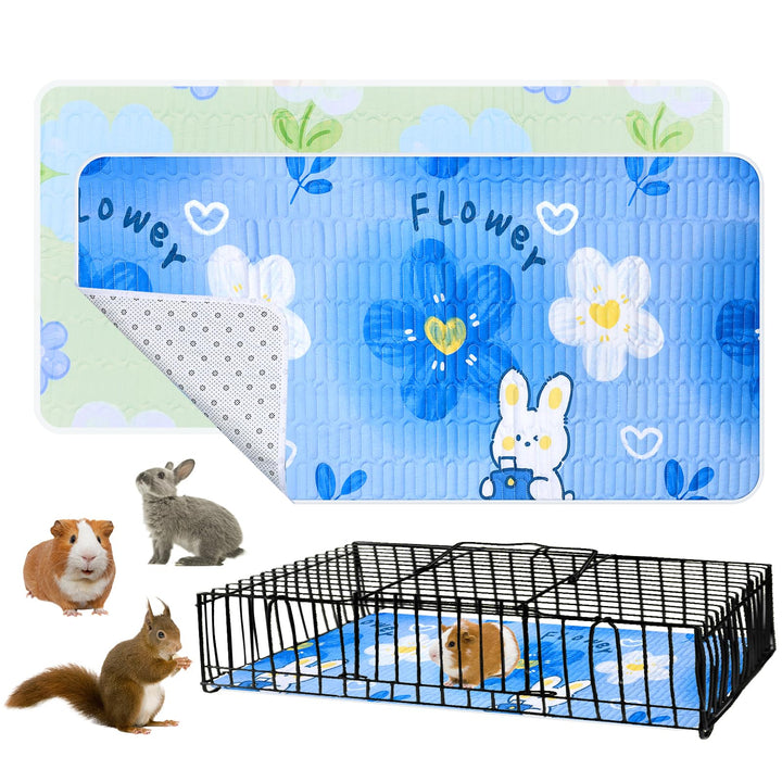 2 wiederverwendbare, waschbare und wasserdichte Käfigeinlagen für Meerschweinchen, für kleine Tiere,