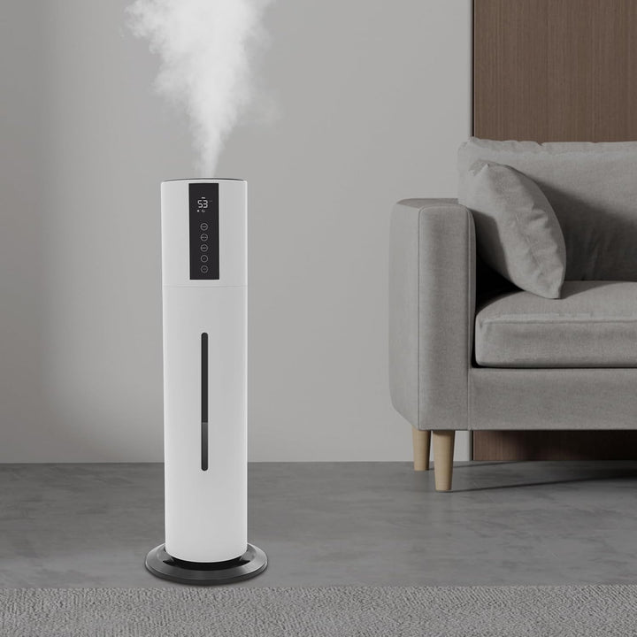 Luftbefeuchter 8L mit Fernbedienung, Raumluftbefeuchter mit 3 Nebelstufen, 360° verstellbar, 12h Tim