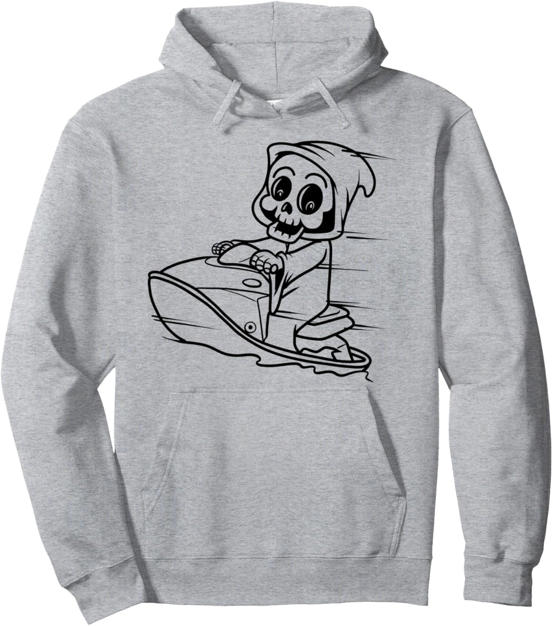Lustige Sensenmann Reiten Jet Ski Sweater Männer Kinder Pullover Hoodie