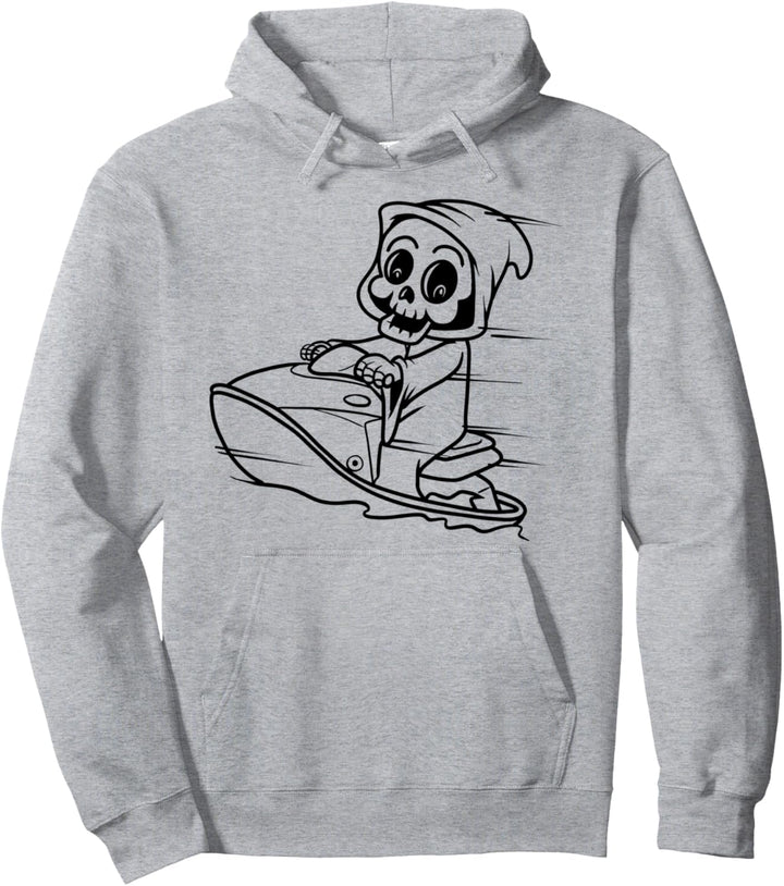Lustige Sensenmann Reiten Jet Ski Sweater Männer Kinder Pullover Hoodie