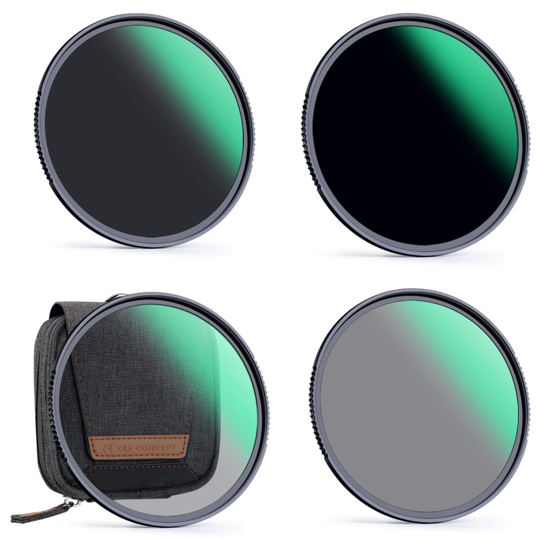 K&amp;F Concept ND Filterset 95mm Neutral Graufilter Set ND4+ND8+ND64+ND1000 ND Filter Kit, 95mm