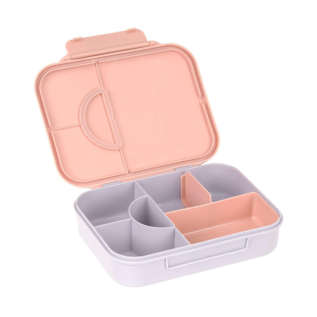 LÄSSIG Kinder Bento Lunchbox Brotdose mit Fächern Happy Fruits Cherry | Für Kindergarten und Schule,
