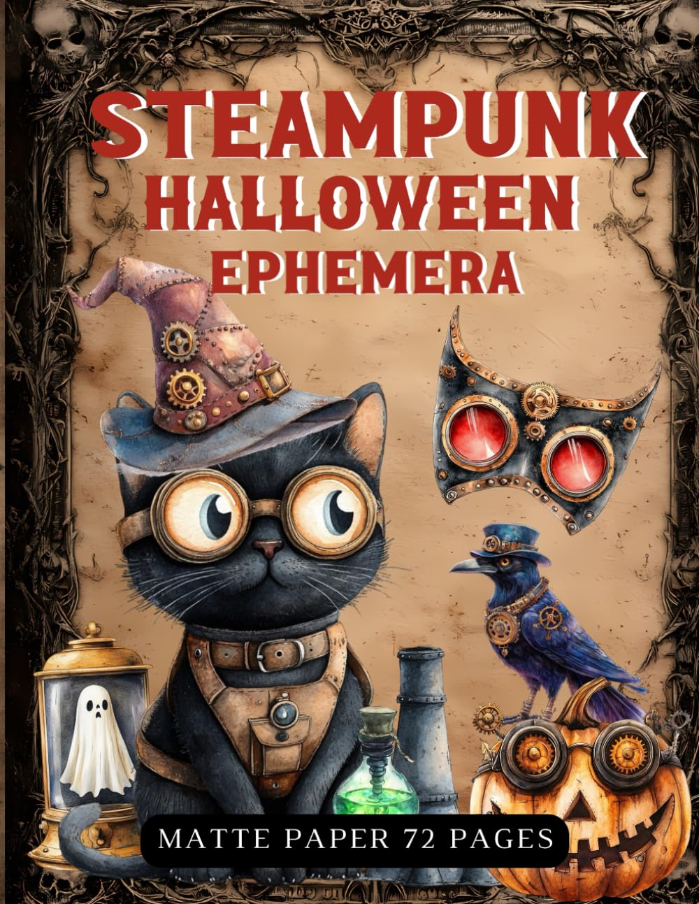 Steampunk Halloween Ephemera Book: High Quality Images Of Animals, For ...