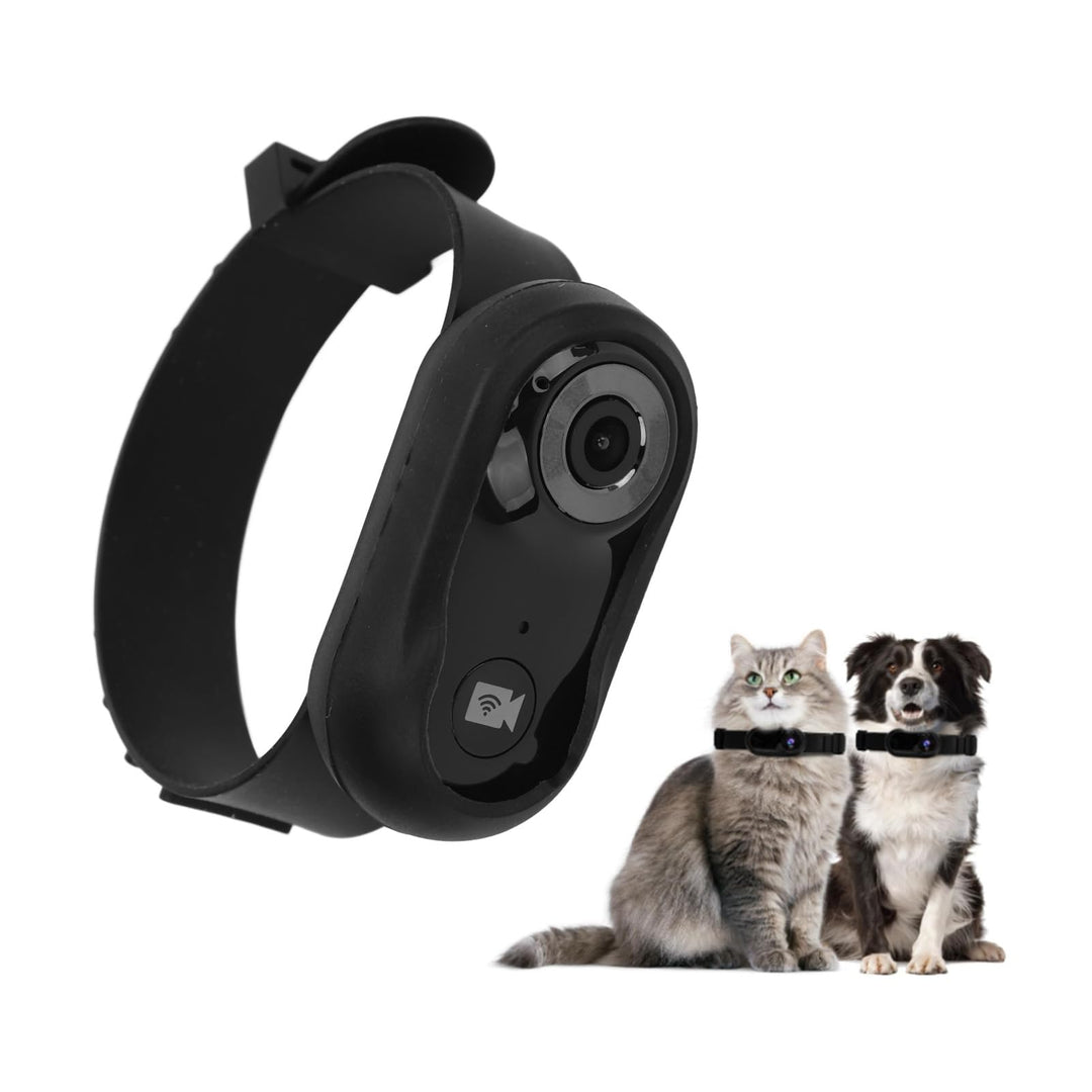 Bewinner Katzen Kamera Halsband – 120° Weitwinkel Sportkamera mit LCD-Bildschirm und 8 GB Speicherka