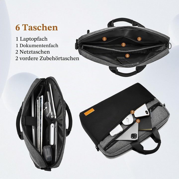 bagasin Laptoptasche Laptop Aktentasche Passt bis zu 17 17,3 Zoll Laptop Erweiterbare Wasserdichte S