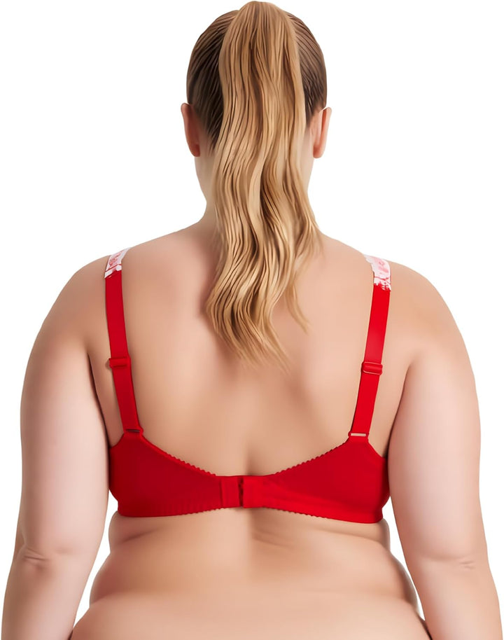Curve Muse Damen Übergrösse Minimizer Ungefüttert Kabellos Spitze Vollständige Abdeckung BHS Black,