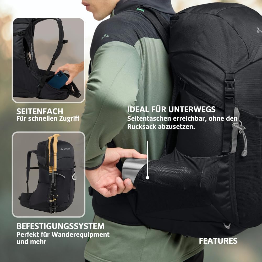 VAUDE Rucksaecke30-39L Brenta 30 Einheitsgrösse Schwarz, Einheitsgrösse Schwarz