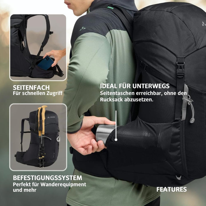 VAUDE Rucksaecke30-39L Brenta 30 Einheitsgrösse Schwarz, Einheitsgrösse Schwarz