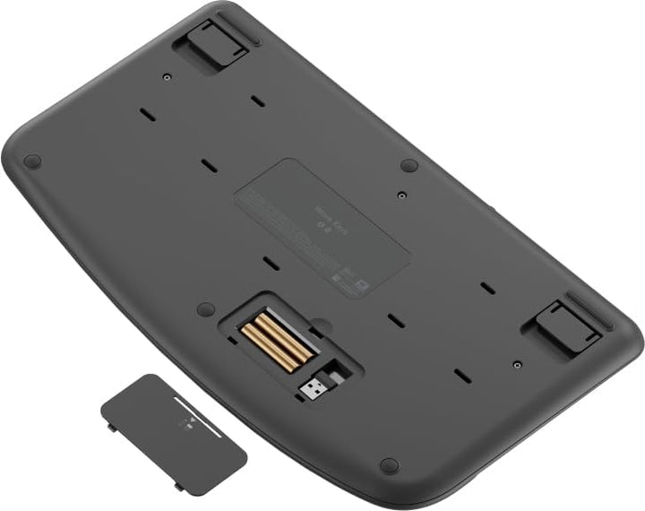 Logitech Wave Keys kabellose ergonomische Tastatur - Grafit, Französisches AZERTY-Layout