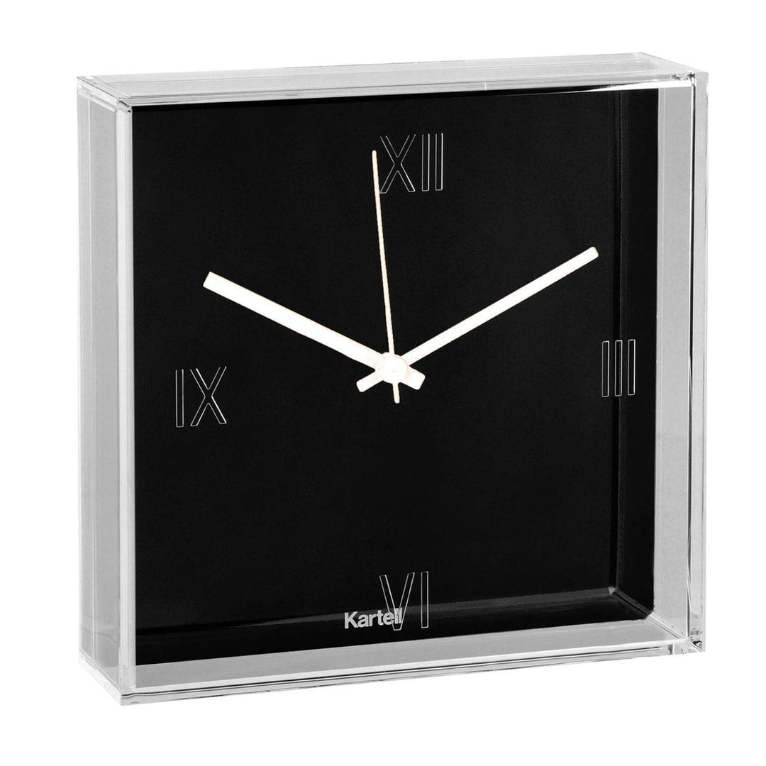 Kartell Tic und Tac Uhr, Plastik, schwarz, 30 x 30 cm, Schwarz