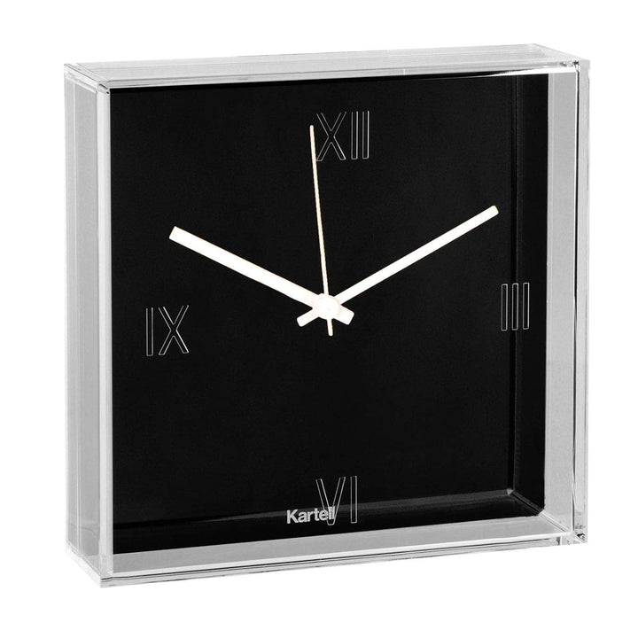 Kartell Tic und Tac Uhr, Plastik, schwarz, 30 x 30 cm, Schwarz