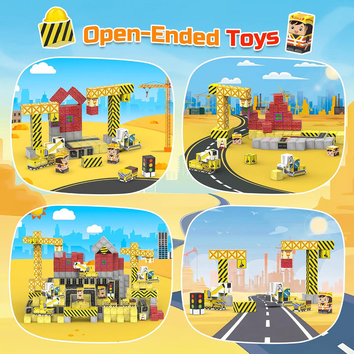 iKidiki Mini Magnetische Bausteine Reiseset 99 PCS, Reisespiele Kinder | Geschenk Junge 3-8 Jahre Be