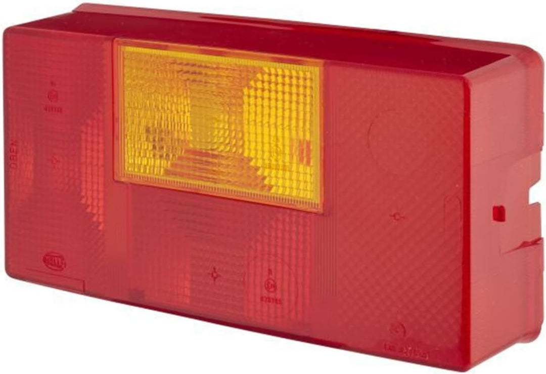 HELLA Rückleuchte - Glühlampe - 24V / 12V - Anbau - ECE - Lichtscheibenfarbe: rot/gelb - Stecker: Fl