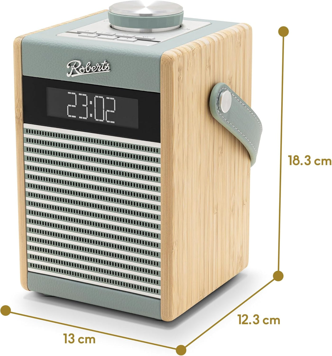 Rambler Midi Retro-Radiowecker, tragbar, Dab+/FM/Bluetooth, Himmelblau