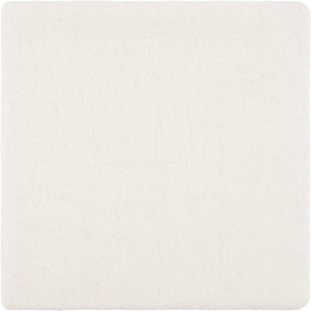 myfelt Flache Filz Sitzauflage, Filz Stuhlauflage - Linéa - quadratisch, 36x36 cm, Weiss Naturweiss,