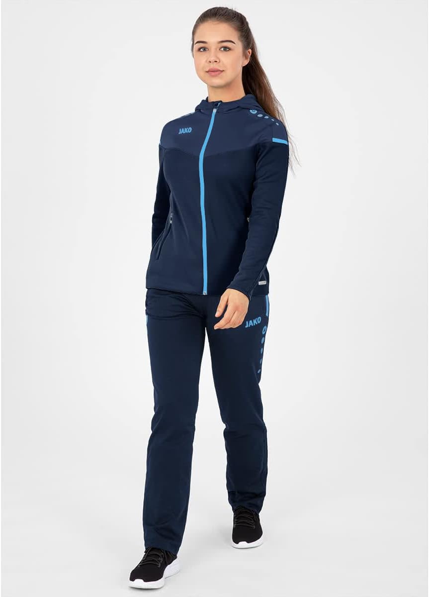 JAKO Damen Champ 2.0 Kapuzenjacke 36 Marine/Darkblue/Skyblue, 36 Marine/Darkblue/Skyblue