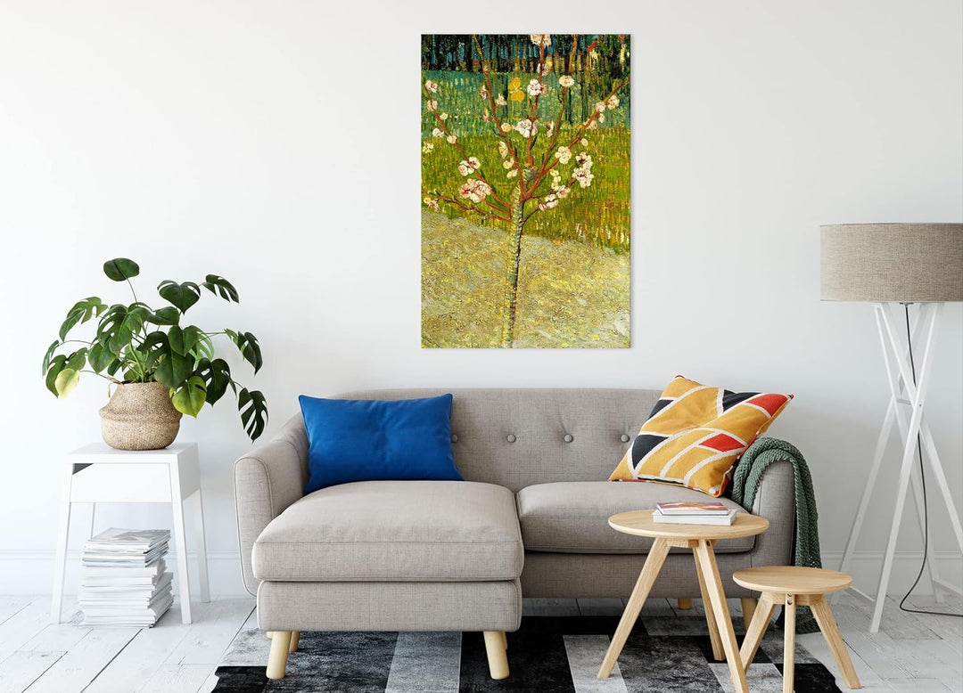 Vincent Van Gogh - Blühender Mandelbaum als Leinwandbild / Grösse: 100x70 cm / Wandbild / Kunstdruck