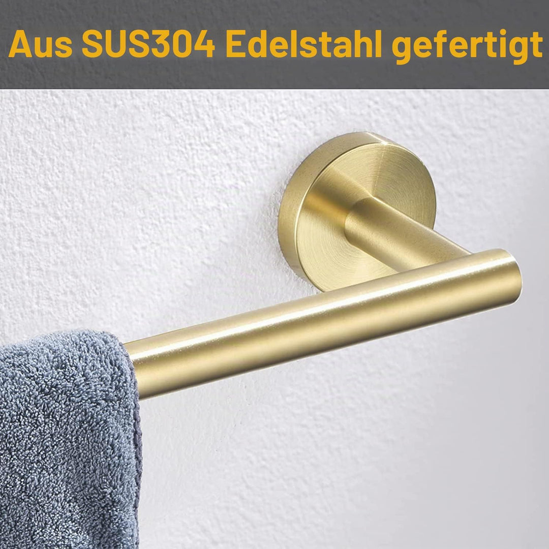 YUET Handtuchhalter, 40 cm, Handtuchstange Gold,SUS 304 Edelstahl,Badetuchhalter Handtuch Halterung