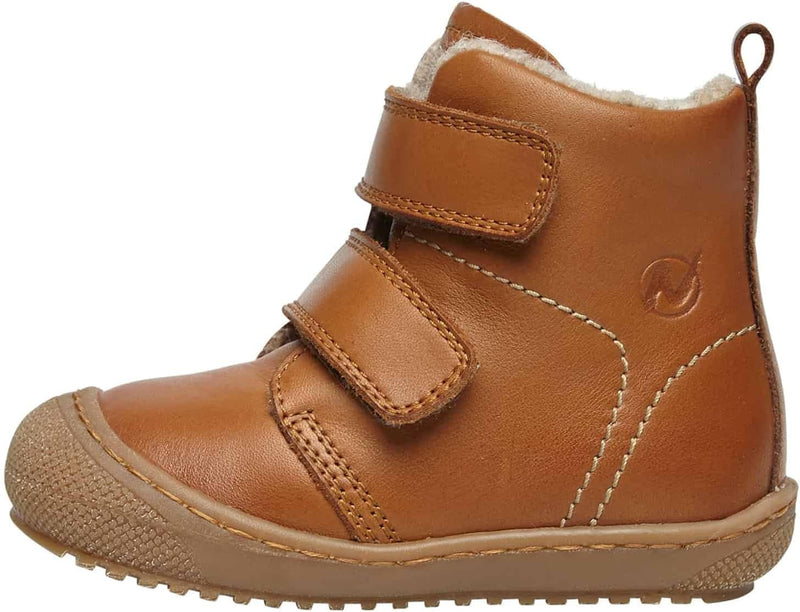 Naturino Bubble VL-Stiefeletten aus gefüttertem Nappaleder, Cognac 26