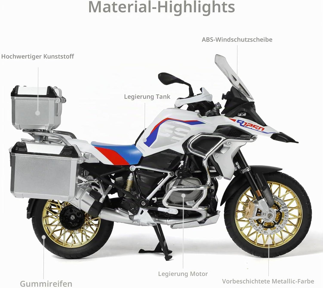 Risopen 1:9 Motorrad Modell kompatibel für BMW R125 Legierung Diecast Motorrad Modell Spielzeug Mini