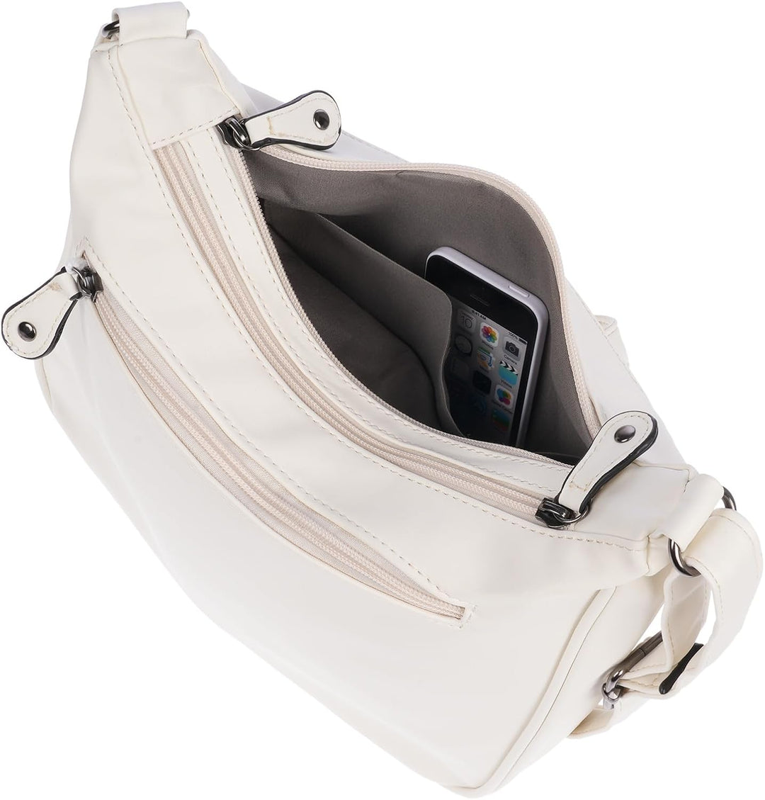 Christian Wippermann Damen Tasche Schultertasche Umhängetasche Crossover Bag Leder Optik Handtasche