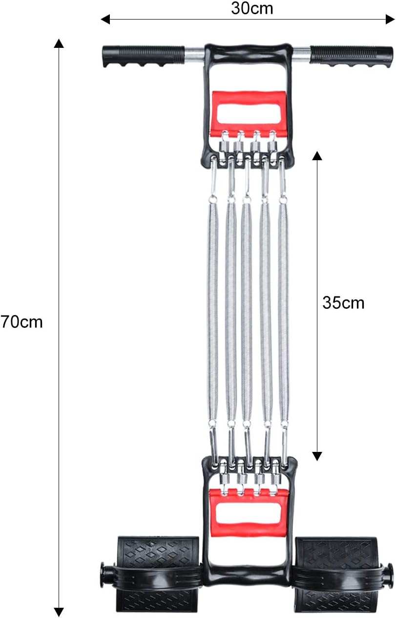 COVVY 3 in 1 Multifunktionale Sportgerät Bauchtrimmer + Handgreifer + Expander mit 5 Federn für Brus