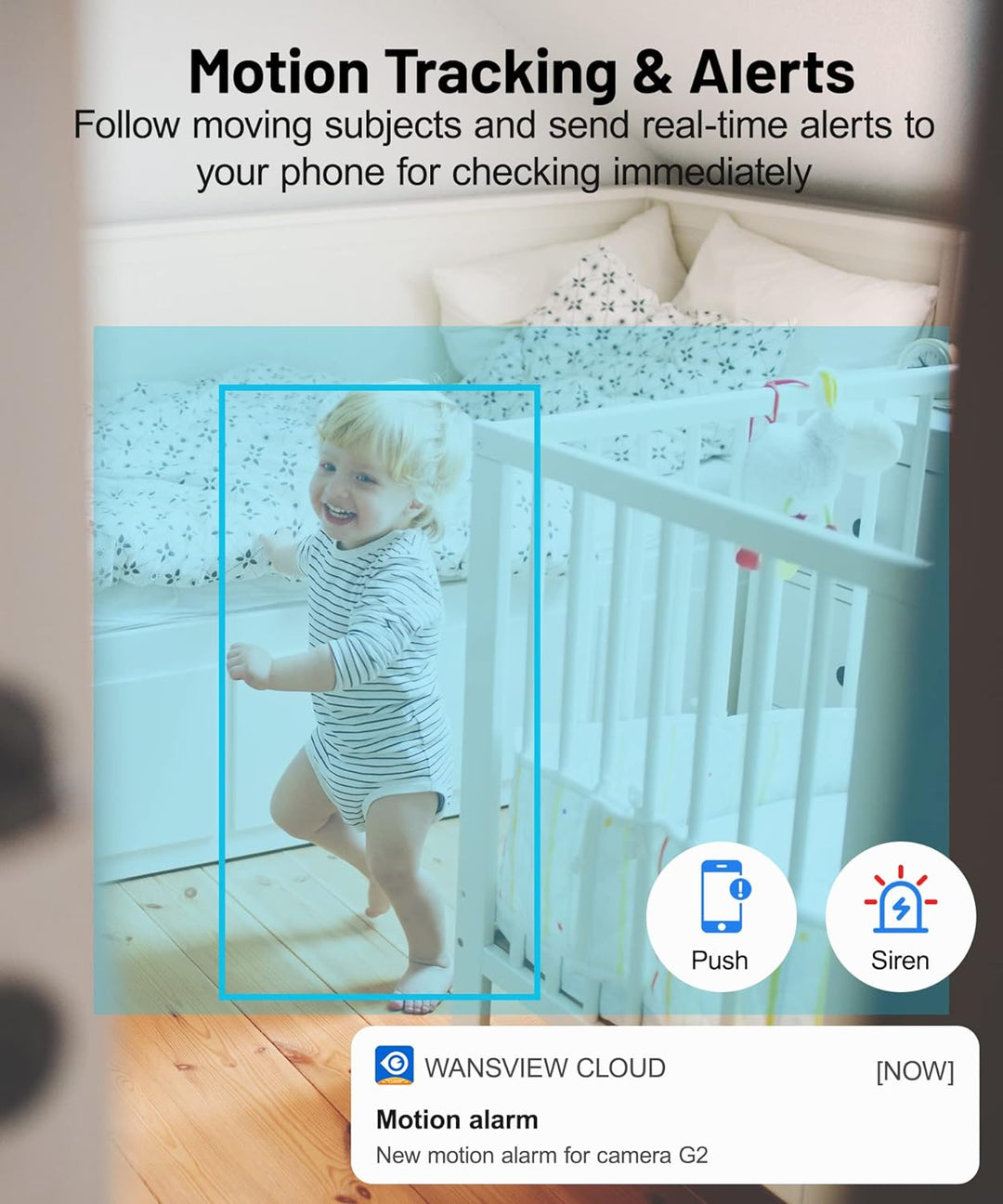 GALAYOU 2K Überwachungskamera innen, WLAN IP Kamera überwachung Indoor WiFi Camera,360°Hundekamera Z