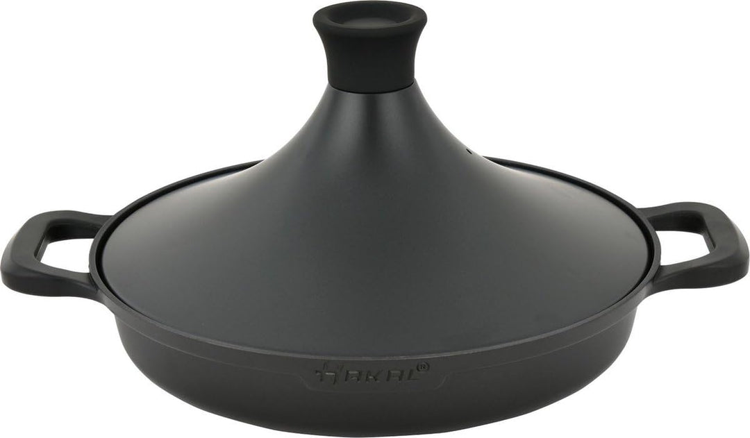 Tajine Safran 30 cm - Antihaft - PFOA free- Geeignet für alle Herdplatten - schwarz inkl. Ofenhandsc