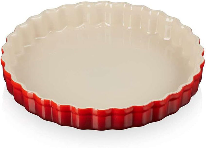 Le Creuset Tarteform aus Steinzeug, 24 cm, 1.4 Liter, Kirschrot, 71120240600001 Kirschrot 24 cm, Kir